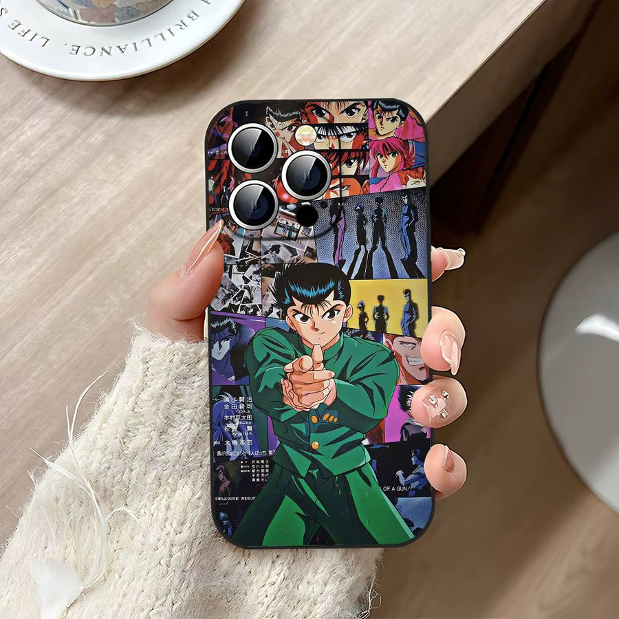 Anime YuYu Hakusho Handyhülle in Schwarz passend für iPhone 17, 16, 15, 14, 13, 11 Pro Max, Plus, X, XR, XS Max und 13 Mini - Bild 3
