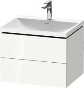 Duravit L-Cube Möbelwaschtisch Vitriumn in Weiß Hochglanz mit 2 Schubladen B/T/H: 60 x 48 x 48 cm - Bild 1