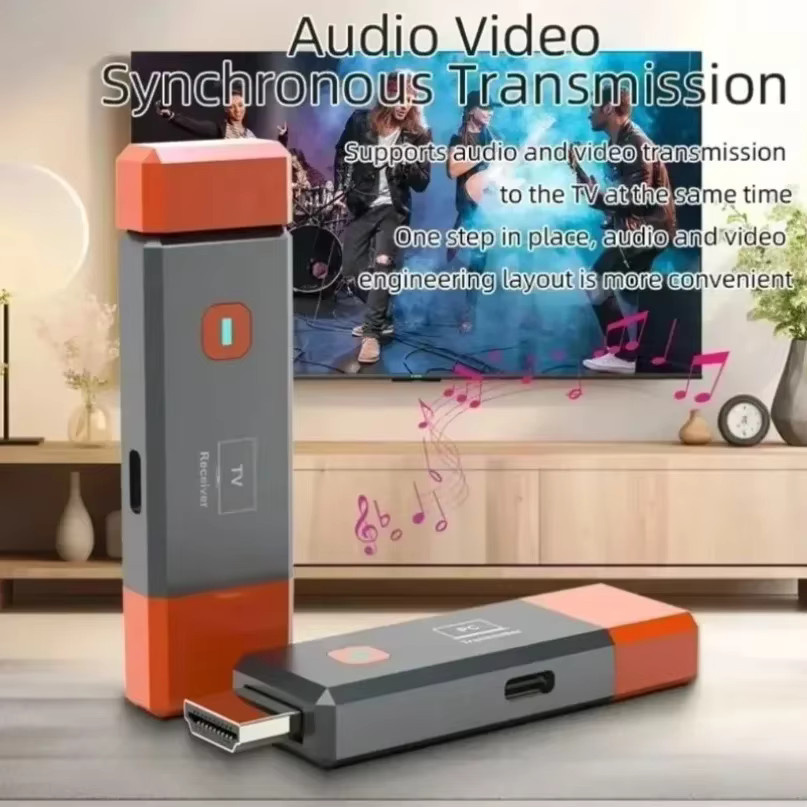 VIKEFON Mini Kabelloser HDMI-Extender Sender und Empfänger für Video-Übertragung bis zu 50m zur Bildschirmspiegelung von Laptop, PC, TV und Projektor - Bild 4