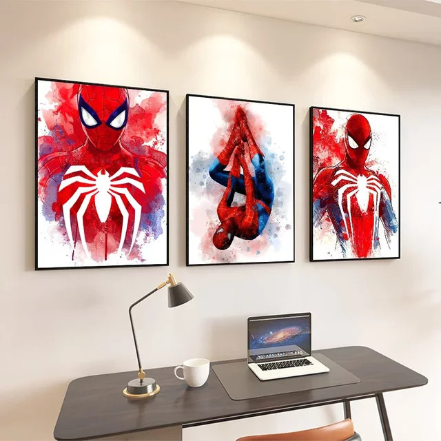 Beast Kingdom Spider-Man Marvel Wandkunst Poster Rahmenlose Diamantmalerei in Multicolour - Bild 1