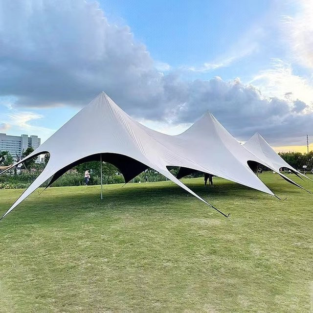 XMSJ Luxus Outdoor Camping Zelt mit Überdachung für 40 Personen für Hochzeiten, Partys und Events, 20m - Bild 1