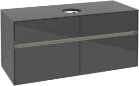 V&B Waschtischunterschrank Collaro in Glossy Grey mit Waschtisch und LED-Beleuchtung, B/T/H: 120 x 54,8 x 50 cm - Bild 1