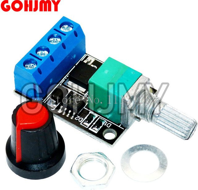 GOHJMY PWM DC Motor Drehzahlregler und LED Dimmer mit 5V 12V 10A Spannungsregler - Bild 1