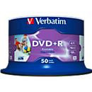 Verbatim DVD+R AZO Wide Inkjet Printable Rohlinge, 4,7 GB, 50er-Spindel, Weiß und Blau - Bild 2