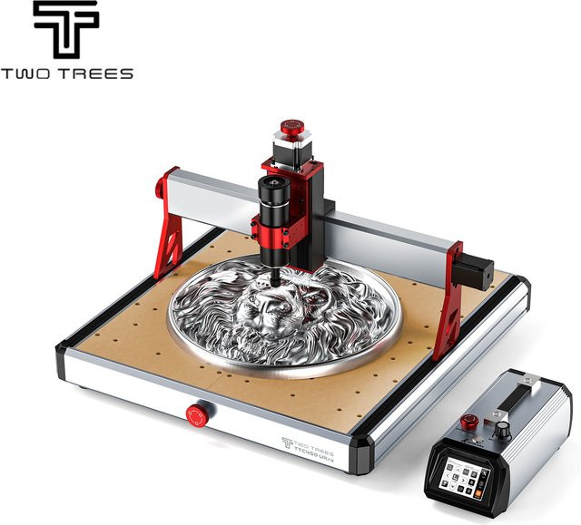 Twotrees TTC450 Ultra Desktop-CNC-Fräsmaschine mit 500W Spindel und 3,5-Zoll-Touchscreen, Vollmetall-CNC-Router für Holz, Acryl, MDF, Aluminium und Kunststoff, Arbeitsbereich: 46,5 x 46,5 cm - Bild 1