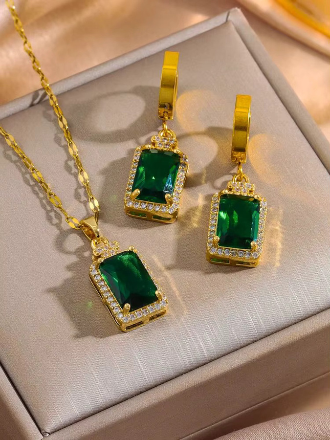 Marisa Schmuck-Set Halskette und Ohrringe, Edelstahl, Gold, Damen - Bild 3