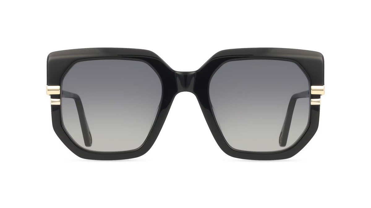 Chloé CH0240S Sonnenbrille Butterfly, Vollrand, Acetat, Unisex, schwarz, grau - Bild 1