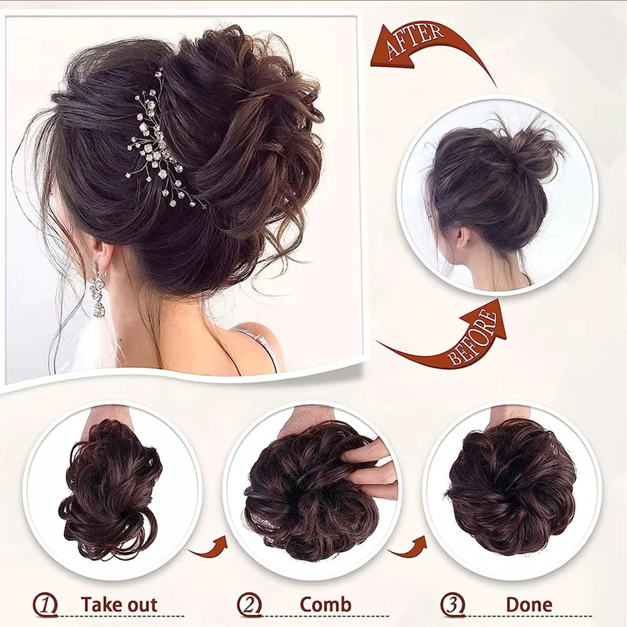 AOOSOO HAIR Perücken-Haarband, Blumen-Stirnband, Kunstfaser - Bild 3