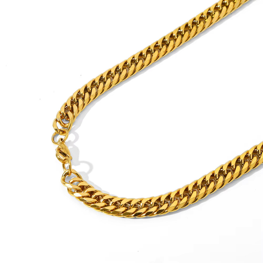 HIYEE Halskette Edelstahl, Gold, Unisex - Bild 3