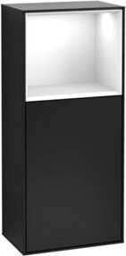 V&B Finion Seitenschrank für das Badezimmer mit LED-Wandbeleuchtung, weiß lackiert, B/T/H: 41,8 x 0 x 93,6 cm - Bild 1