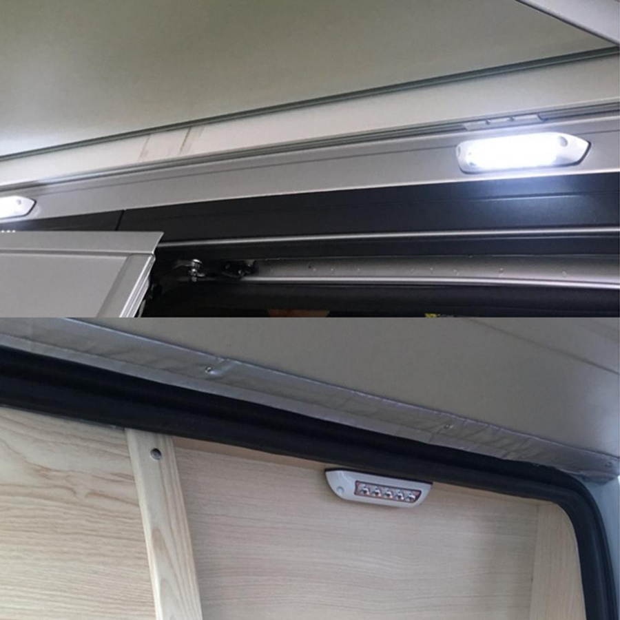 TOMTOP JMS LED Lichtleiste für Wohnmobil und Wohnwagen, 12V wasserdichte Außen- und Innenbeleuchtung, Farbe: Weiß/Transparent/Schwarz - Bild 2