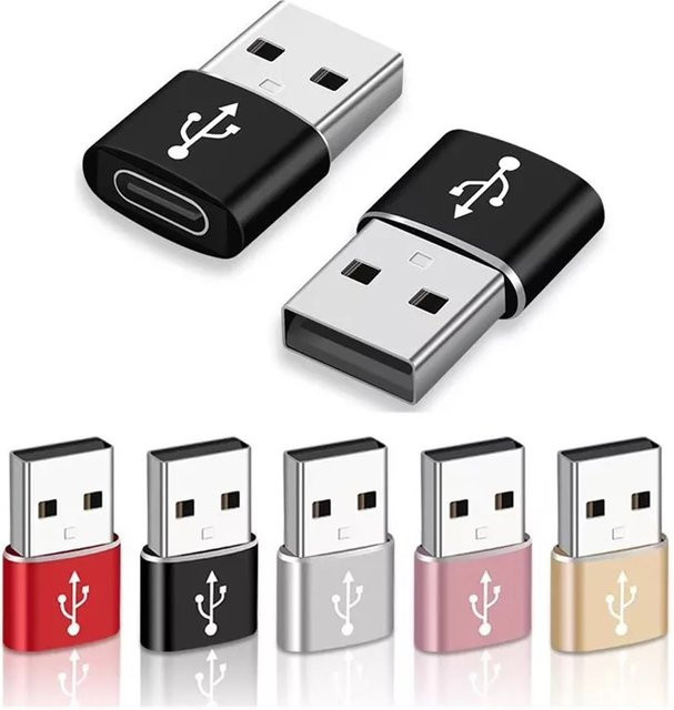 GEUMXL USB 3.0 auf USB C 3.1 Adapter in Gold für Schnellladung und Datensynchronisierung mit OTG-Funktion - Bild 1