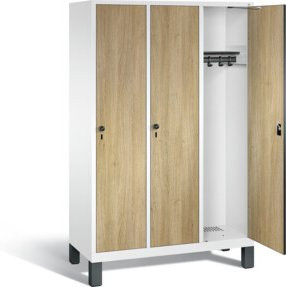 C+P Garderobenschrank Evolo in Verkehrsweiß mit Front in Eiche Sereno, H x B x T: 185 x 120 x 50 cm - Bild 1