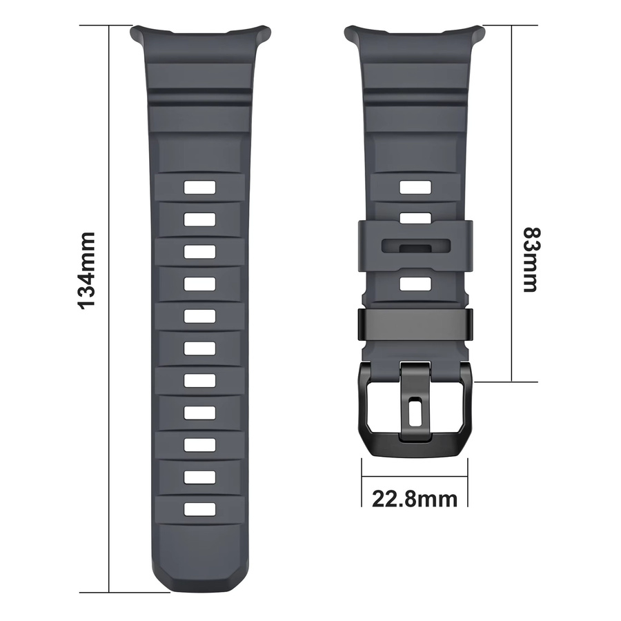 Samsung Trail Sport Uhrenarmband Silikon, Schwarz, 47mm - Bild 5