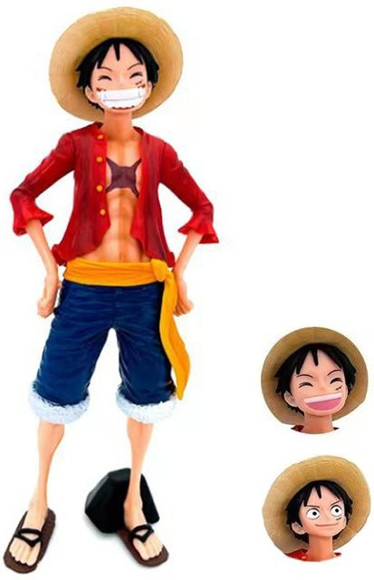 One Piece Luffy Actionfigur, 28cm, Gesichtswechselnd, ab 14 Jahren - Bild 1