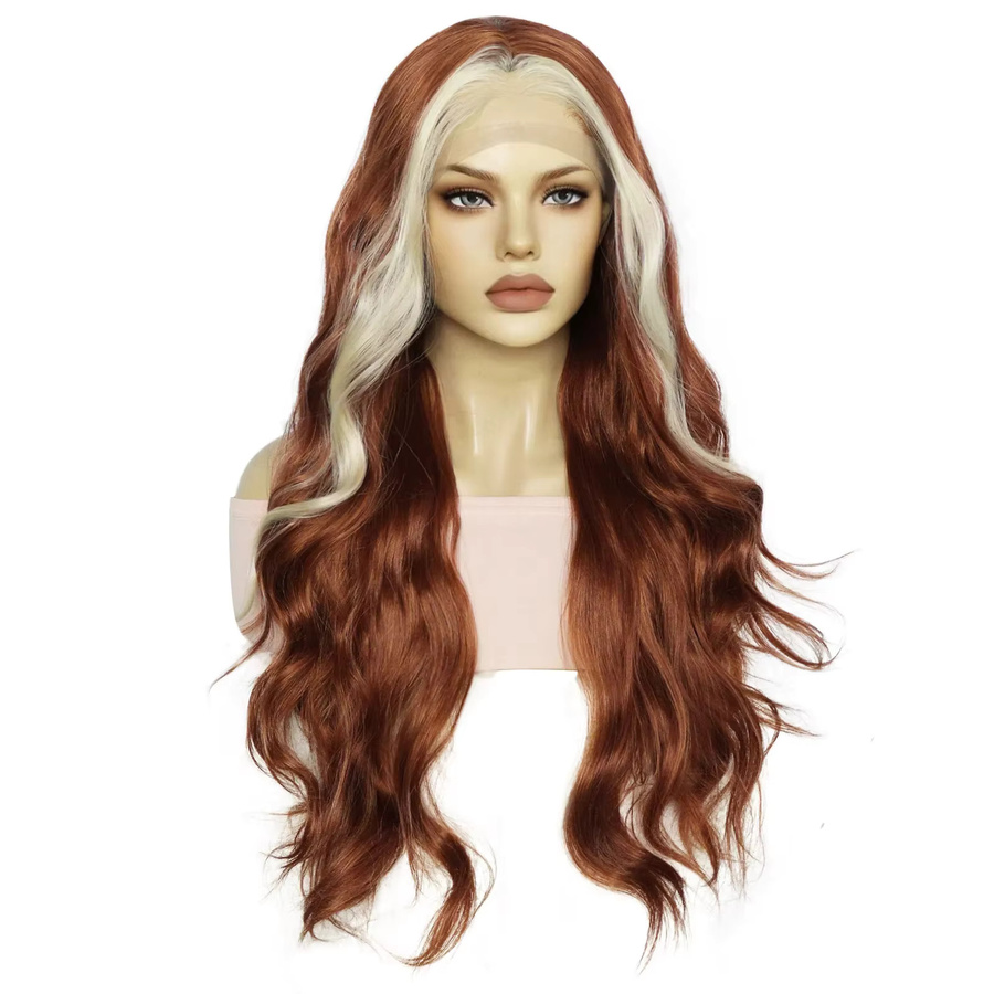 ANOGOL Lace-Front-Perücke, synthetisch, gewellt, Damen - Bild 2