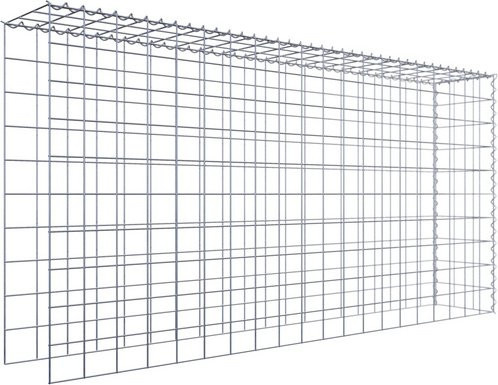 Gabiona Anbaukorb Typ 4 aus Stahl in Silbergrau, B/T/H: 100 x 200 x 30 cm - Bild 1