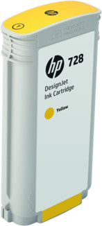 HP 728 Original Gelb Tintenpatrone für DesignJet 730 und 830, 130 ml - Bild 1