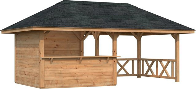 Palmako Holz-Pavillon Bianca Set aus Fichtenholz in Braun B/H/T: 588 x 319 x 300 cm - Bild 1
