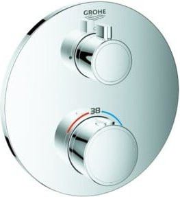 Grohe Grohtherm UP Fertigmontageset Brausethermostat mit Einhebelmischer und Absperrventil in Chrom - Bild 1
