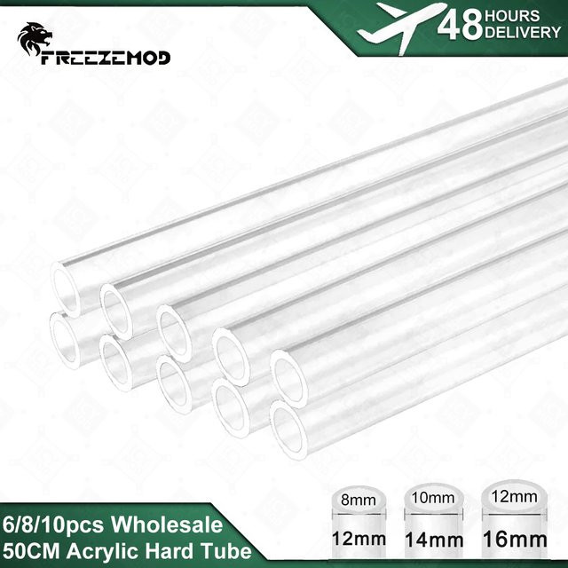 FREEZE MOD Acrylrohr Transparentes PMMA Hartes Rohr für Wasserkühler Länge: 50 cm, Durchmesser: 12/14/16 mm - Bild 1