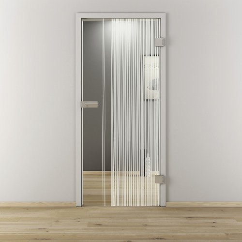 NOVADOORS Glasdrehtür NOVA 584, glänzend, transparent, B/T/H: 95,9 x 38,05 x 197,2 cm - Bild 1