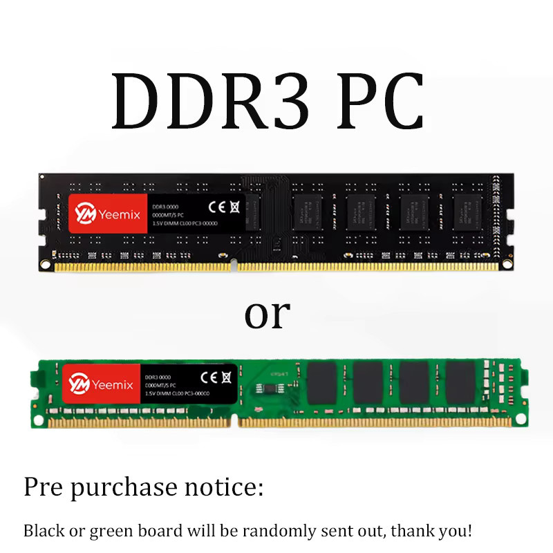 Yeemix DDR3 UDIMM Desktop-RAM 240PIN mit Kapazitäten von 4 GB oder 8 GB und Geschwindigkeiten von 1066 bis 1866 MT/S bei 1,5 V - Bild 5