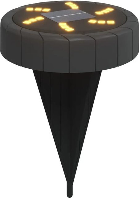 vidaXL Solar-Bodenleuchten mit Erdspieß, 12 Stück, Schwarz, Warmweiß, LED, IP65 wasserdicht - Bild 1