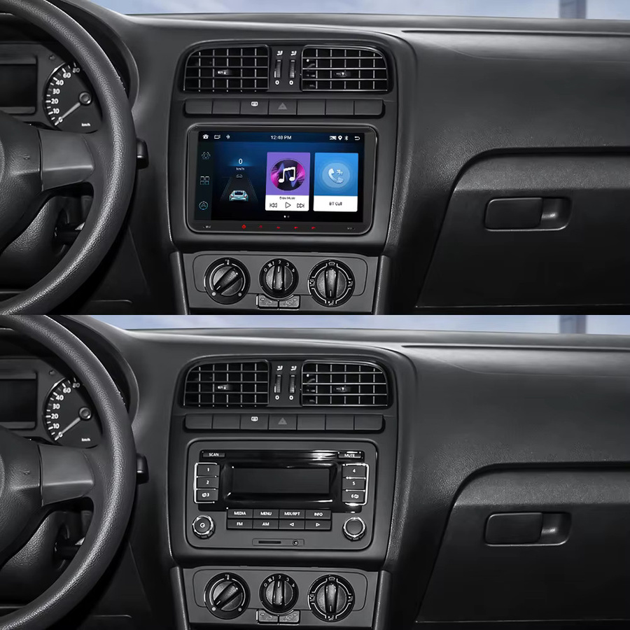 BQCC Android 13 Auto Navigationssystem mit 9 Zoll Display, Octa Core, 4G, WiFi und GPS für Volkswagen VW CC Passat B7 Polo Golf 5 6 Jetta MK5 MK6, Schwarz - Bild 2