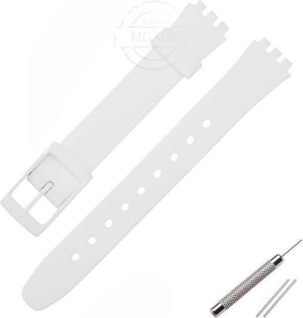 Uhrenarmband Silikon, Weiß, Damen, 12 mm - Bild 1