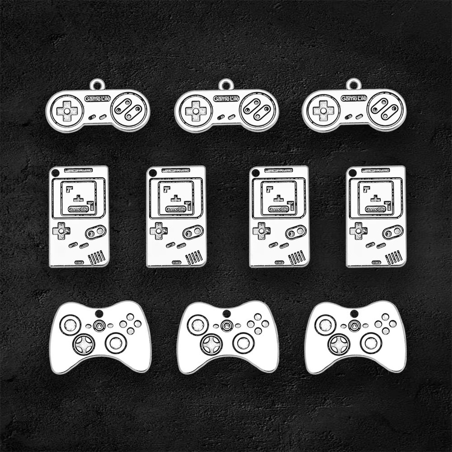 Fezrgea Anhänger, Antik Silber, Gamepad, 16x30mm, Unisex - Bild 3