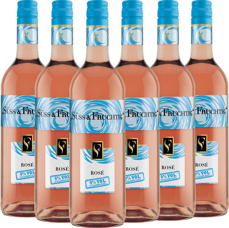 Württembergische WZG Alkoholfreier Wein Roséwein süß 0,0 % vol 6 x 0,75 l