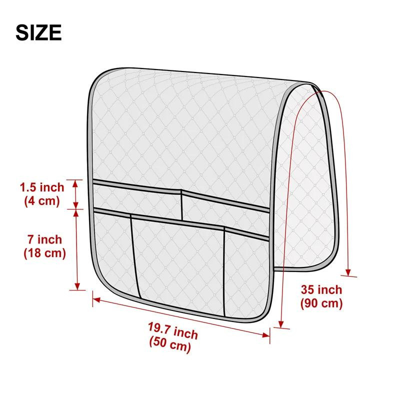 Yiran Furniture Armlehnenbezug für Sofa und Sessel mit Aufbewahrungstasche, abnehmbar und rutschfest, Breite: 50 cm, Länge: 90 cm - Bild 2