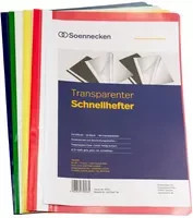 Soennecken Schnellhefter DIN A4 aus Kunststoff, 10er Pack, transparent und mehrfarbig - Bild 1