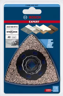Bosch Expert Schleifplatte AVZ 90 RT4 für Multifunktionswerkzeuge, Delta-Form, Körnung 40, Breite: 9 cm - Bild 2