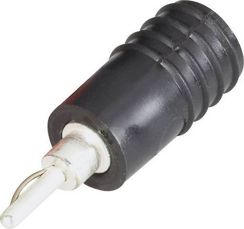 Schnepp ÜS 2040 Federkorbstecker mit 2mm Stecker und 4mm Buchse in Schwarz - Bild 1