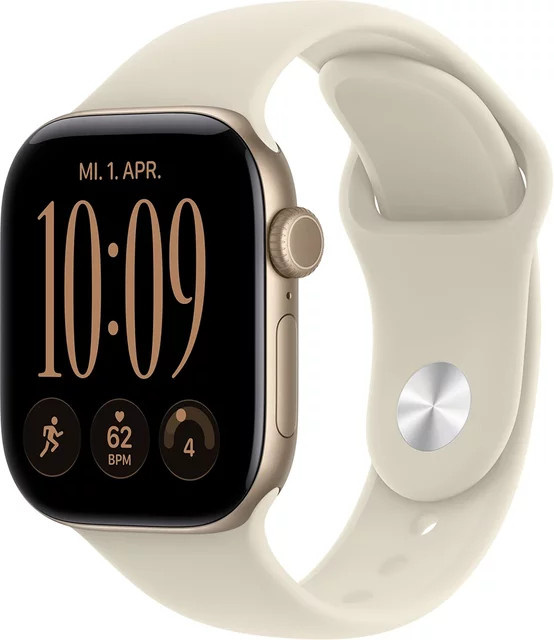 Apple Smartwatch Series 12, GPS + Cellular, 42 mm, Aluminium, Gold - Bild 1