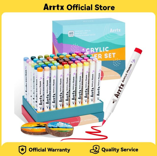 Arrtx Acryl-Farbstifte mit Pinselspitze in Multicolour für Künstler und Erwachsene zum Zeichnen und Ausmalen - Bild 1