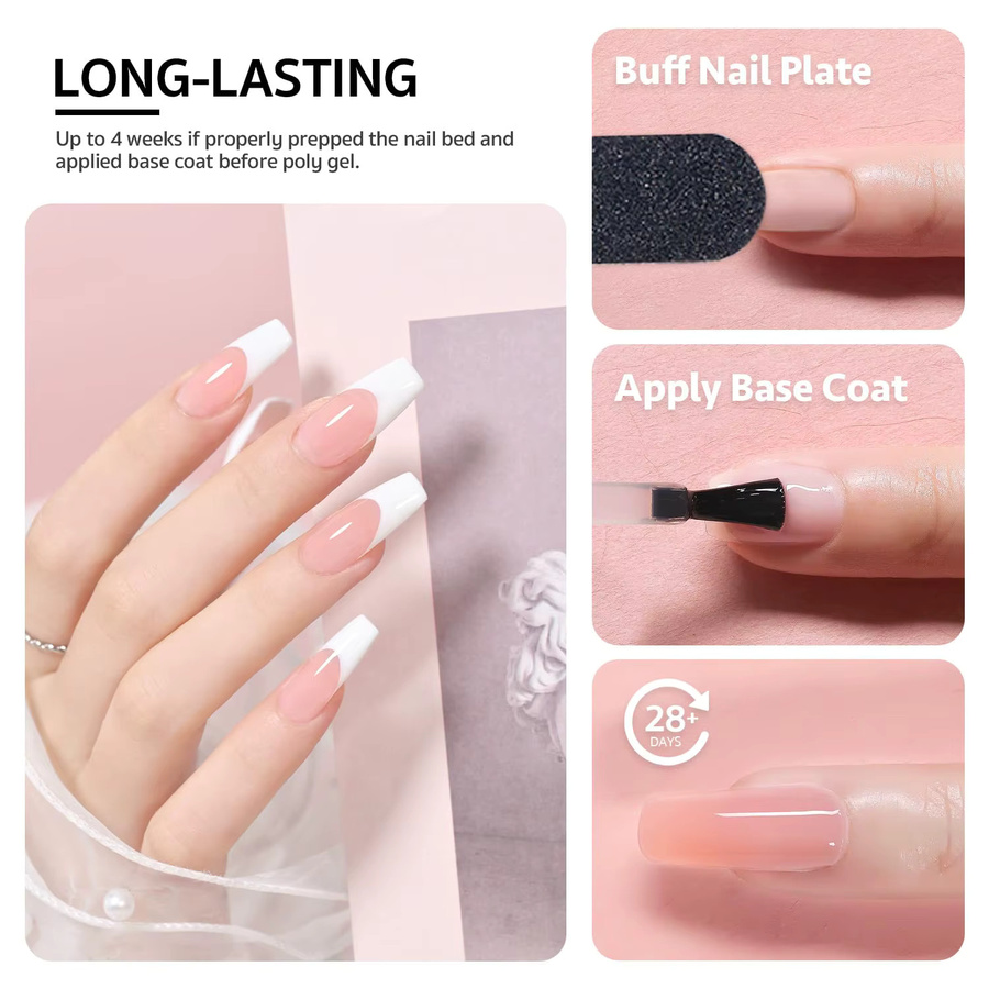 HL Poly Gel Nagelverlängerungs-Gel, 60 g, Glänzend - Bild 3
