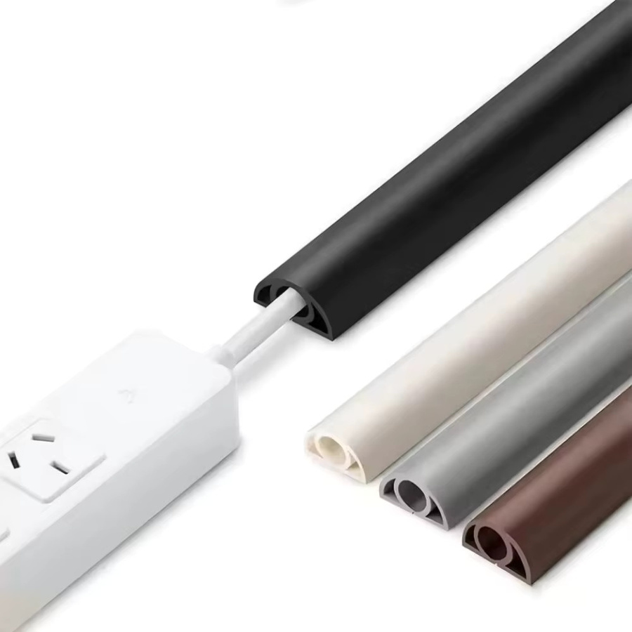 PVC Kabelkanal als weiche Kabelabdeckung zur Wandmontage, Farbe: Braun, Länge: 100 cm, Breite: 2 cm - Bild 3