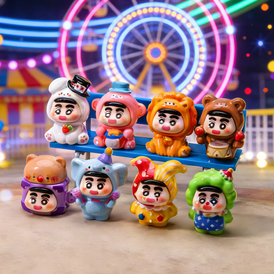 Bandai Crayon Shin-chan Zirkus Mini-Figuren, 8-teiliges Set - Bild 2