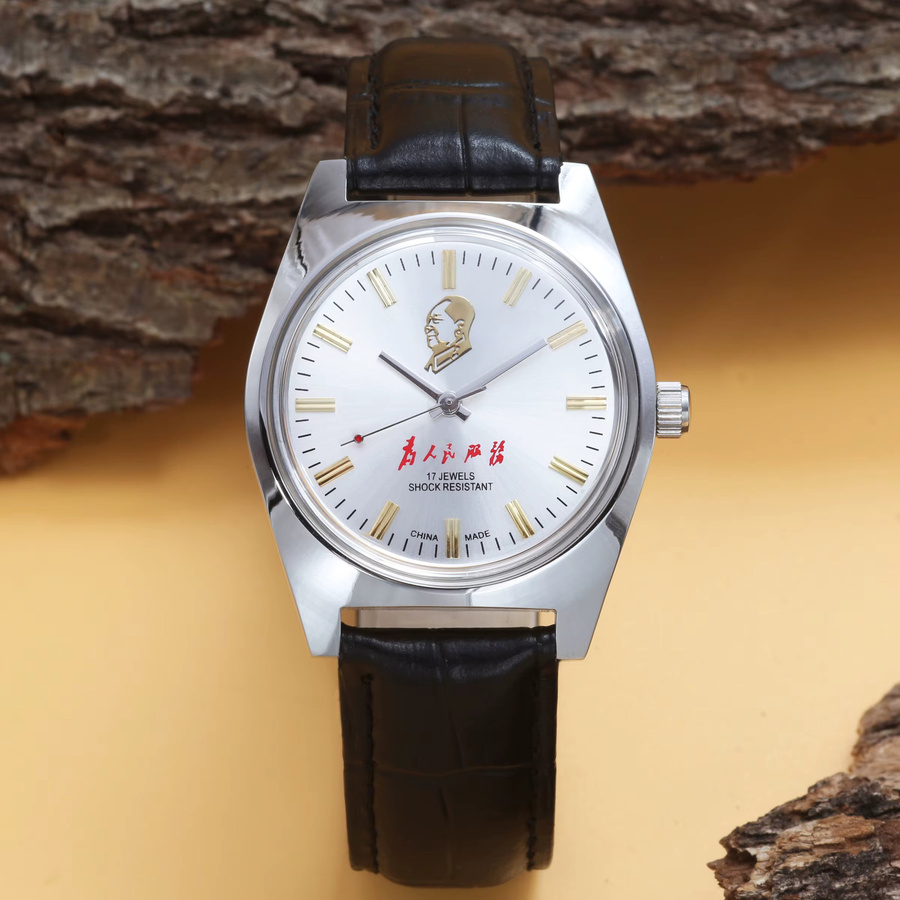 HEIMDALLR Analoguhr, Handaufzug, Leder, Silber, 36 mm, Herren - Bild 2