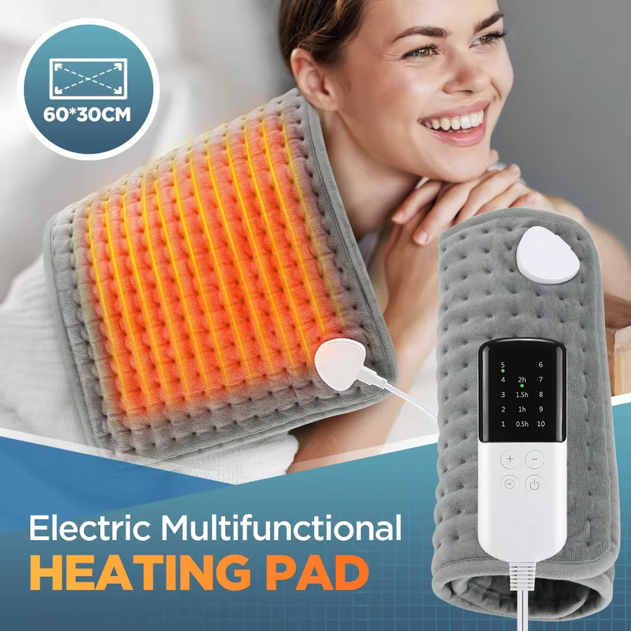 Hailicare Elektrische Heizmatte Grau, Multifunktionale Wärmedecke mit 9/10 Temperaturstufen, B/H: 60 x 30 cm - Bild 2