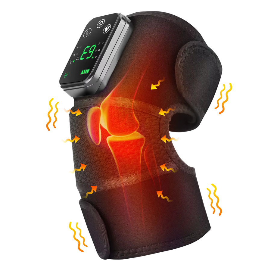 PASTSKY Knie-Heizmassagegerät mit Vibrationsmassage und Heißkompresse zur Arthritis-Linderung, Farbe: Schwarz - Bild 8
