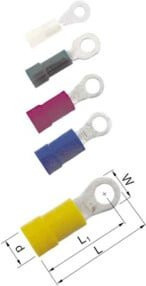 Elpress Ringkabelschuh A2543R blau 1,5-2,5qmm M4 - Bild 1