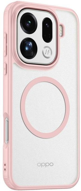 OPPO Find X9 Pro Magnetisches Acrylgehäuse Matte durchscheinende Hülle mit kabellosem Laden in Pink und Transparent - Bild 1