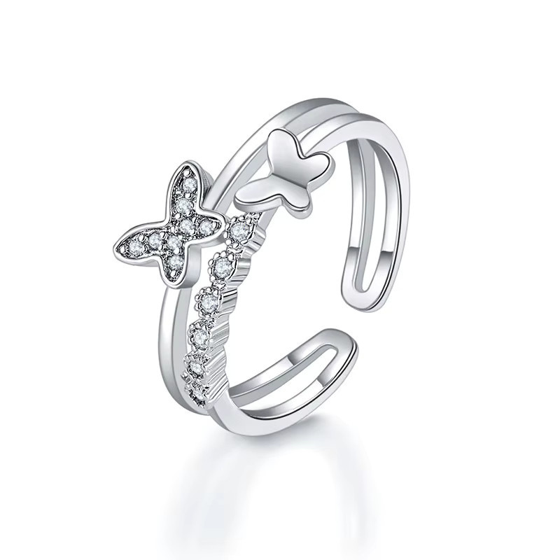 SAY Schmetterlingsringe, 925 Silber, Zirkonia, Damen - Bild 2
