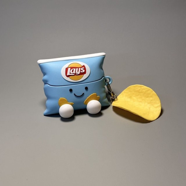 Schutzhülle im Kartoffelchips-Design für Apple AirPods Pro 3, AirPods 4 und Pro 2, Farbe: Blau - Bild 1