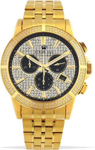 Louis XVI Chronograph, Quarz, Edelstahl, Gold, 43 mm, Herren - Bild 1