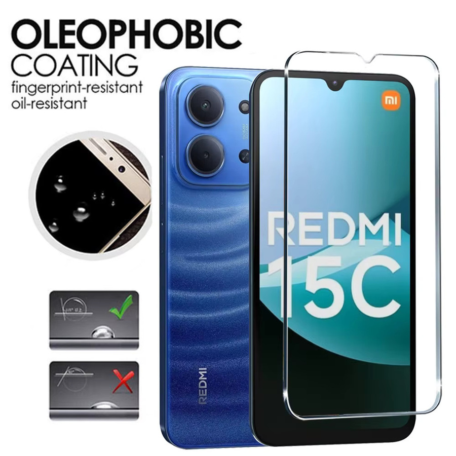 5 Stück Schutzglas aus gehärtetem Glas für Xiaomi Redmi 15C 14C 13 13C 12 12C Displayschutzfolie transparent - Bild 3